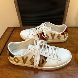 Authentic Gucci Women's Ace Loved Sneakers